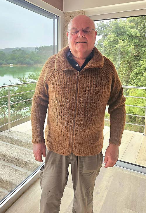 Vest met rits van alpaca Manolito